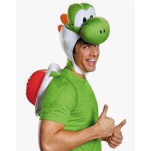 Disguise Men's Yoshi Costume Accessory Kit Adult OS Headpiece Inflatable Shell